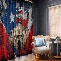 Texas Remember The Alamo Window Curtain Distressed Splatter Paint Texan Pride