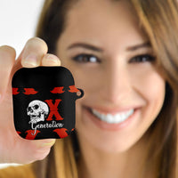 Generation X Skull AirPods Case Retro Distressed Grunge Edgy Nostalgia