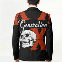 Generation X Skull Blazer Retro Distressed Grunge Edgy Nostalgia