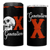 Generation X Skull 4 in 1 Can Cooler Tumbler Retro Distressed Grunge Edgy Nostalgia