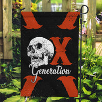 Generation X Skull Garden Flag Retro Distressed Grunge Edgy Nostalgia
