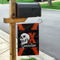Generation X Skull Garden Flag Retro Distressed Grunge Edgy Nostalgia