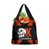 Generation X Skull Grocery Bag Retro Distressed Grunge Edgy Nostalgia