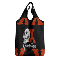 Generation X Skull Grocery Bag Retro Distressed Grunge Edgy Nostalgia