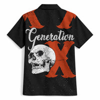 Generation X Skull Hawaiian Shirt Retro Distressed Grunge Edgy Nostalgia