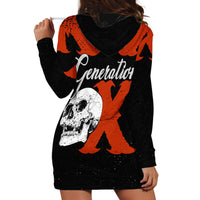 Generation X Skull Hoodie Dress Retro Distressed Grunge Edgy Nostalgia