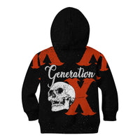 Generation X Skull Kid Hoodie Retro Distressed Grunge Edgy Nostalgia