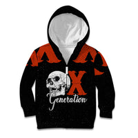 Generation X Skull Kid Hoodie Retro Distressed Grunge Edgy Nostalgia