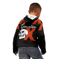 Generation X Skull Kid Hoodie Retro Distressed Grunge Edgy Nostalgia