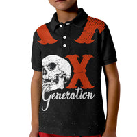 Generation X Skull Kid Polo Shirt Retro Distressed Grunge Edgy Nostalgia