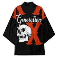 Generation X Skull Kimono Retro Distressed Grunge Edgy Nostalgia
