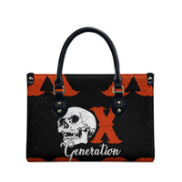 Generation X Skull Leather Bag Retro Distressed Grunge Edgy Nostalgia