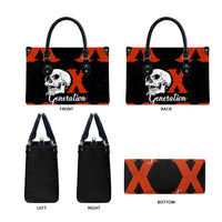 Generation X Skull Leather Bag Retro Distressed Grunge Edgy Nostalgia