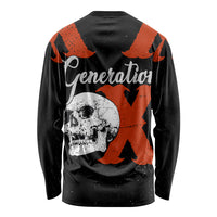 Generation X Skull Long Sleeve Shirt Retro Distressed Grunge Edgy Nostalgia