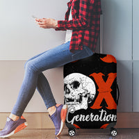 Generation X Skull Luggage Cover Retro Distressed Grunge Edgy Nostalgia