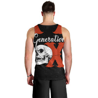 Generation X Skull Men Tank Top Retro Distressed Grunge Edgy Nostalgia
