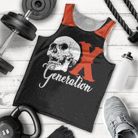 Generation X Skull Men Tank Top Retro Distressed Grunge Edgy Nostalgia