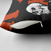 Generation X Skull Pillow Cover Retro Distressed Grunge Edgy Nostalgia