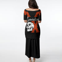 Generation X Skull Puletasi Retro Distressed Grunge Edgy Nostalgia