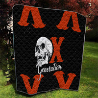 Generation X Skull Quilt Retro Distressed Grunge Edgy Nostalgia