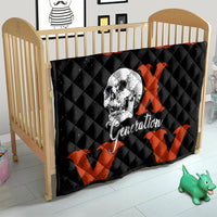 Generation X Skull Quilt Retro Distressed Grunge Edgy Nostalgia