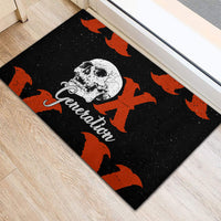 Generation X Skull Rubber Doormat Retro Distressed Grunge Edgy Nostalgia