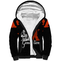 Generation X Skull Sherpa Hoodie Retro Distressed Grunge Edgy Nostalgia