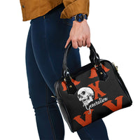 Generation X Skull Shoulder Handbag Retro Distressed Grunge Edgy Nostalgia