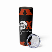 Generation X Skull Skinny Tumbler Retro Distressed Grunge Edgy Nostalgia
