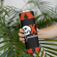 Generation X Skull Skinny Tumbler Retro Distressed Grunge Edgy Nostalgia