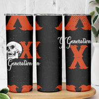 Generation X Skull Skinny Tumbler Retro Distressed Grunge Edgy Nostalgia