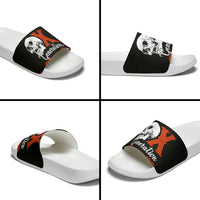 Generation X Skull Slide Sandals Retro Distressed Grunge Edgy Nostalgia