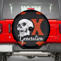 Generation X Skull Spare Tire Cover Retro Distressed Grunge Edgy Nostalgia