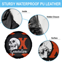 Generation X Skull Spare Tire Cover Retro Distressed Grunge Edgy Nostalgia