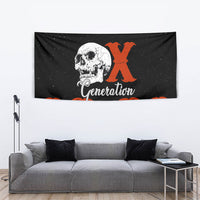 Generation X Skull Tapestry Retro Distressed Grunge Edgy Nostalgia