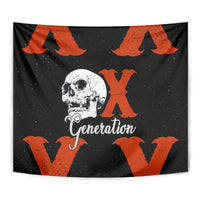Generation X Skull Tapestry Retro Distressed Grunge Edgy Nostalgia