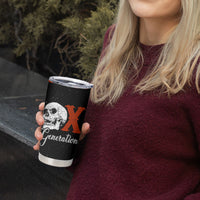 Generation X Skull Tumbler Cup Retro Distressed Grunge Edgy Nostalgia