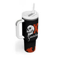 Generation X Skull Tumbler With Handle Retro Distressed Grunge Edgy Nostalgia