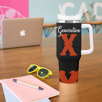 Generation X Skull Tumbler With Handle Retro Distressed Grunge Edgy Nostalgia