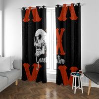 Generation X Skull Window Curtain Retro Distressed Grunge Edgy Nostalgia