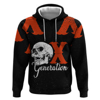 Generation X Skull Zip Hoodie Retro Distressed Grunge Edgy Nostalgia