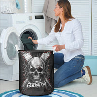 Generation X Skull Laundry Basket Distressed Heavy Metal Grunge