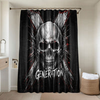 Generation X Skull Bathroom Set Distressed Heavy Metal Grunge