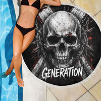 Generation X Skull Beach Blanket Distressed Heavy Metal Grunge