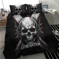 Generation X Skull Bedding Set Distressed Heavy Metal Grunge