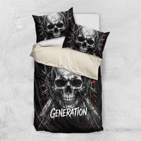 Generation X Skull Bedding Set Distressed Heavy Metal Grunge