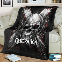 Generation X Skull Blanket Distressed Heavy Metal Grunge