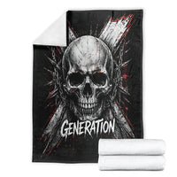 Generation X Skull Blanket Distressed Heavy Metal Grunge