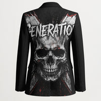 Generation X Skull Blazer Distressed Heavy Metal Grunge