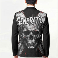 Generation X Skull Blazer Distressed Heavy Metal Grunge
